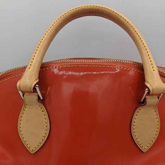 EUC Dooney & BourkeDarcy Orange Patent Leather Satchel - Picture 14 of 16